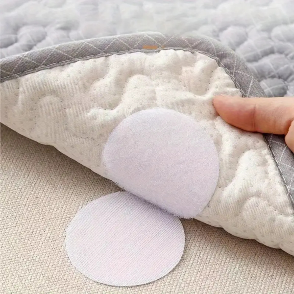 Anti-Slip Sofa Cushion & Bedsheet Fixed Velcro Stickers – Strong PVC Grip Pads for Furniture, Cushions & Home Décor (10 Pcs Set)